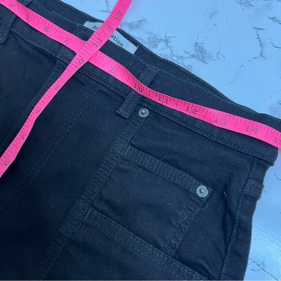 Reformation Misa High & Skinny Black Jeans Front Seam Pockets Sz 29 - Picture 5 of 9